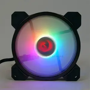 Redragon GC-F010 RGB Single PC Cooling Fan, 120mm RGB Chassis Cooling Fan, 1200RPM Fan Speed, 36CFM Airflow Performance, 9-Blade Fan Design, Low Noise Operation, Gaming PC Cooling Solution