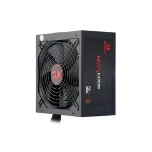 Redragon RGPS GC-PS002 Gaming PC Power Supply, 600W Output Capacity, 80 PLUS Bronze Certified Efficiency, Standard ATX Form Factor, Stable Power Delivery Design, Gaming and Productivity PSU