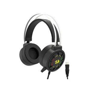 Redragon H314 GRENDEL RGB Lightweight Gaming Headset, 40mm Audio Drivers, USB Connectivity, RGB Lighting Effects, Lightweight Wired Audio Design, Gaming Headphones