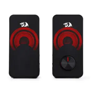 Redragon GS-500 Stentor Gaming Speakers, 2.0 Channel Stereo Audio System, Wired Connectivity, Compact Desktop Speaker Design, Gaming and Multimedia Audio Solution