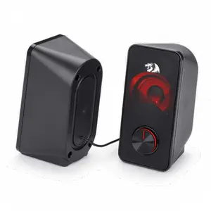 Redragon GS-500 Stentor Gaming Speakers, 2.0 Channel Stereo Audio System, Wired Connectivity, Compact Desktop Speaker Design, Gaming and Multimedia Audio Solution