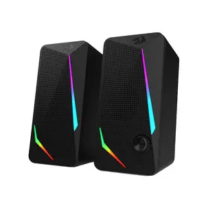 Redragon GS510 Waltz Gaming Speakers, 2.0 Channel Stereo Audio System, RGB Lighting Effects, Desktop Speaker System, Gaming and Multimedia Audio Solution