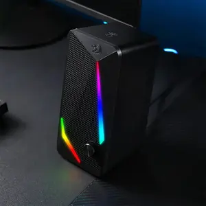 Redragon GS510 Waltz Gaming Speakers, 2.0 Channel Stereo Audio System, RGB Lighting Effects, Desktop Speaker System, Gaming and Multimedia Audio Solution