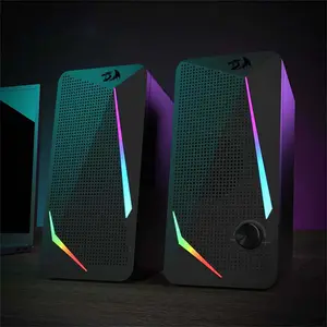Redragon GS510 Waltz Gaming Speakers, 2.0 Channel Stereo Audio System, RGB Lighting Effects, Desktop Speaker System, Gaming and Multimedia Audio Solution
