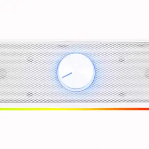 Redragon GS-560 White Adiemus Gaming Speakers, 2.0 Channel Stereo Audio System, RGB Lighting Effects, White Edition Design, Desktop Gaming Speaker Set
