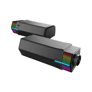 Redragon GS511 Yorick Gaming Speakers, Bluetooth 5.3 Wireless Connectivity, 2W × 2 Stereo Audio Output, RGB Lighting Effects, Compact Desktop Speaker Set
