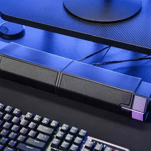 Redragon GS511 Yorick Gaming Speakers, Bluetooth 5.3 Wireless Connectivity, 2W × 2 Stereo Audio Output, RGB Lighting Effects, Compact Desktop Speaker Set