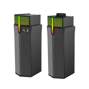 Redragon GS511 Yorick Gaming Speakers, Bluetooth 5.3 Wireless Connectivity, 2W × 2 Stereo Audio Output, RGB Lighting Effects, Compact Desktop Speaker Set