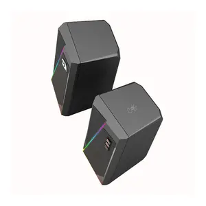 Redragon GS-520 Anvil Gaming Speakers, 2.0 Channel Stereo Audio System, RGB Lighting Effects, Desktop Speaker System, Gaming and Multimedia Audio Solution