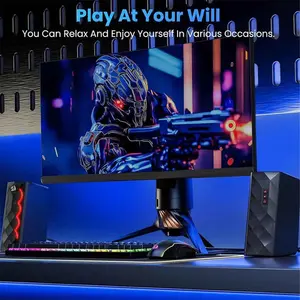 Redragon GS522 Cipher Gaming Speakers, 2.0 Channel Stereo Audio System, RGB Lighting Effects, USB Powered Design, Compact Desktop Gaming Speaker Set