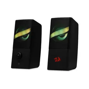 Redragon GS530 Air Gaming Speakers, Dual 2.5-Inch Audio Drivers, RGB Lighting Effects, Wired Connectivity, Compact Desktop Gaming Speaker Set