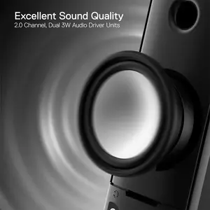 Redragon GS-550 Orpheus Gaming Soundbar Speaker, 2.0 Channel Stereo Audio System, Wired Connectivity, Compact Desktop Soundbar Design, Gaming and Multimedia Speaker Solution