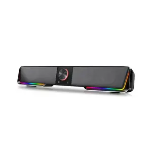 Redragon GS-570 Darknets Gaming Speaker, 2.0 Channel Stereo Audio System, Bluetooth Wireless Connectivity, RGB Lighting Effects, Volume Knob Control, Desktop Gaming Speaker