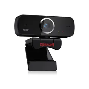Redragon GW600 FOBOS 720P Webcam, HD 1280×720 Video Resolution, Dual Microphone Design, USB Plug-and-Play Connectivity, Video Conferencing and Online Communication Camera