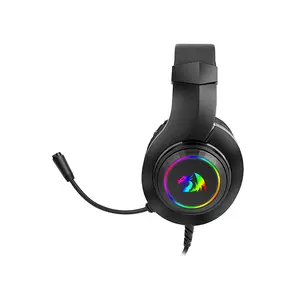 Redragon H260 HYLAS RGB Wired Gaming Headset, 50mm High-Fidelity Audio Drivers, Stereo Sound Performance, RGB Lighting Effects, 3.5mm Audio Connectivity, Comfortable Gaming Audio Headphones