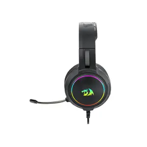 Redragon H270 MENTO RGB Wired Gaming Headset, 50mm High-Fidelity Audio Drivers, Stereo Sound Performance, RGB Lighting Effects, 3.5mm Audio Connectivity, Comfortable Gaming Audio Headphones