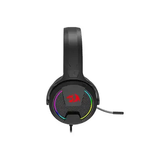 Redragon H315 REBELLION RGB Wired Gaming Headset, 40mm Audio Drivers, USB Connectivity, RGB Lighting Effects, Lightweight Gaming Audio Design, Wired Gaming Headphones
