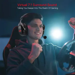 Redragon H376 BR AURORA RGB USB Gaming Headset, 7.1 Virtual Surround Sound, 40mm Audio Drivers, RGB Lighting Effects, USB Connectivity, Immersive Gaming Audio Headphones