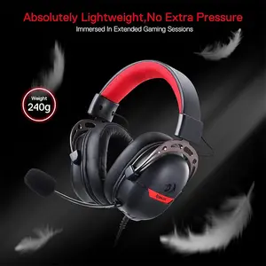 Redragon H376 BR AURORA RGB USB Gaming Headset, 7.1 Virtual Surround Sound, 40mm Audio Drivers, RGB Lighting Effects, USB Connectivity, Immersive Gaming Audio Headphones
