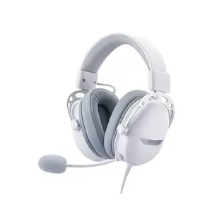 Redragon H376 WG AURORA RGB USB Gaming Headset White Edition, 7.1 Virtual Surround Sound, 40mm Audio Drivers, RGB Lighting Effects, USB Connectivity, Gaming Audio Headphones