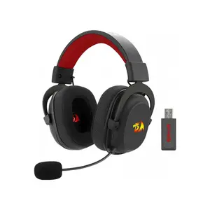 Redragon H510-WL ZEUS-X RGB Wireless Gaming Headset, 7.1 Virtual Surround Sound, 53mm Audio Drivers, RGB Lighting Effects, Wireless Connectivity, Premium Gaming Audio Headphones
