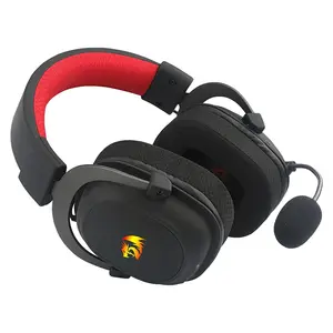 Redragon H510-WL ZEUS-X RGB Wireless Gaming Headset, 7.1 Virtual Surround Sound, 53mm Audio Drivers, RGB Lighting Effects, Wireless Connectivity, Premium Gaming Audio Headphones