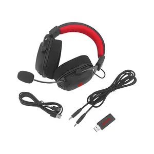 Redragon H510-WL ZEUS-X RGB Wireless Gaming Headset, 7.1 Virtual Surround Sound, 53mm Audio Drivers, RGB Lighting Effects, Wireless Connectivity, Premium Gaming Audio Headphones