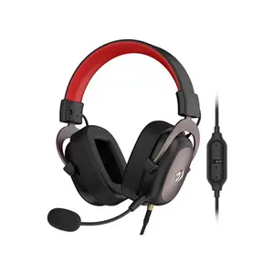 Redragon H510-1 ZEUS 2 7.1 Surround Wired Gaming Headset, 53mm High-Fidelity Audio Drivers, 7.1 Virtual Surround Sound, Detachable Noise-Reducing Microphone, Premium Wired Gaming Headphones