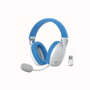 Redragon H848B IRE Wireless Gaming Headset Blue Edition, 7.1 Virtual Surround Sound, 40mm Audio Drivers, Detachable Noise-Reducing Microphone, Wireless Connectivity, Lightweight Gaming Headphones