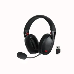 Redragon H848 IRE Wireless Gaming Headset Black Edition, Bluetooth Wireless Connectivity, 40mm Audio Drivers, Detachable Microphone Design, Lightweight Gaming Audio Headset