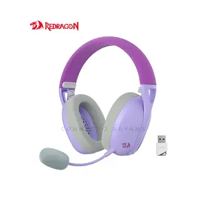 Redragon H848PL IRE Wireless Gaming Headset Purple, Tri-Mode Wireless Connectivity, 7.1 Surround Sound, Detachable Microphone, Lightweight Gaming Headset