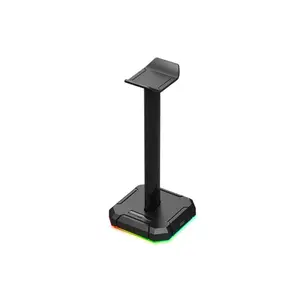Redragon HA300 Scepter RGB Headphone Stand, 4 USB Expansion Ports, 10 Dynamic Lighting Modes, RGB Illumination Effects, Desktop Gaming Accessory and Headset Holder