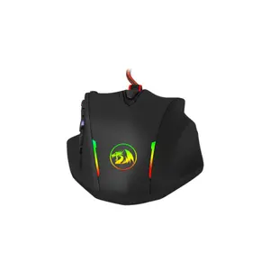 Redragon Impact M908 MMO Gaming Mouse, 12400 DPI Optical Sensor, Programmable Multi-Button Layout, RGB Lighting Effects, Wired USB Connectivity, MMO and MOBA Gaming Mouse