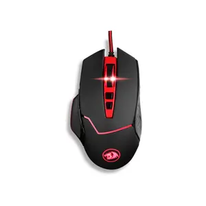 Redragon Inspirit M907 RGB Gaming Mouse, 14400 DPI Optical Sensor, Ergonomic Gaming Design, RGB Lighting Effects, Wired USB Connectivity, High-Precision Performance Gaming Mouse
