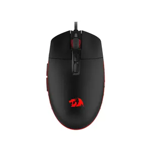 Redragon Invader M719 RGB Gaming Mouse, 10000 DPI Optical Sensor, Dedicated Fire Button Design, RGB Lighting Effects, Wired USB Connectivity, High-Performance FPS Gaming Mouse