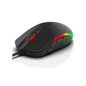 Redragon Invader M719 RGB Gaming Mouse, 10000 DPI Optical Sensor, Dedicated Fire Button Design, RGB Lighting Effects, Wired USB Connectivity, High-Performance FPS Gaming Mouse
