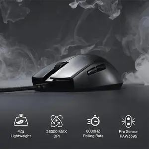 Redragon K1NG M996 Ultra-Light Wired Gaming Mouse, 26000 DPI Optical Sensor, 8000Hz Polling Rate, Ultra-Lightweight Design, High-Speed Wired USB Connectivity, Esports Gaming Mouse