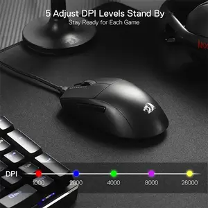 Redragon K1NG M996 Ultra-Light Wired Gaming Mouse, 26000 DPI Optical Sensor, 8000Hz Polling Rate, Ultra-Lightweight Design, High-Speed Wired USB Connectivity, Esports Gaming Mouse