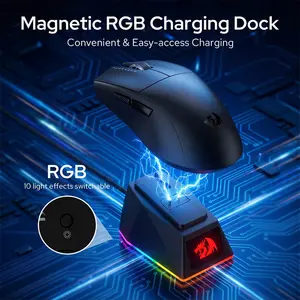 Redragon K1NG Ultra M999 Tri-Mode Gaming Mouse, 1KHz Polling Rate, Wired USB-C, 2.4GHz Wireless, Bluetooth Connectivity, Ultra-Light Ergonomic Design