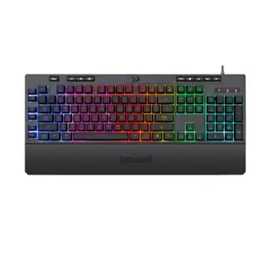 Redragon K512 SHIVA RGB Membrane Gaming Keyboard Black Edition, Full-Size Layout, Wired USB Connectivity, RGB Backlighting Effects, Dedicated Multimedia Controls, High-Performance Gaming Keyboard