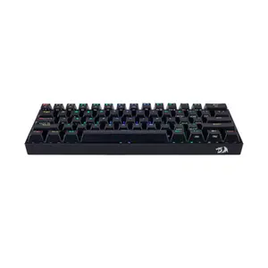 Redragon K530 RGB DRACONIC Pro Mechanical Gaming Keyboard Black Edition, 60% Compact Layout, Tri-Mode Wireless Connectivity, Red Mechanical Switches, RGB Backlighting Effects, High-Performance Gaming Keyboard