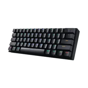 Redragon K530 RGB DRACONIC Pro Mechanical Gaming Keyboard Black Edition, 60% Compact Layout, Tri-Mode Wireless Connectivity, Red Mechanical Switches, RGB Backlighting Effects, High-Performance Gaming Keyboard