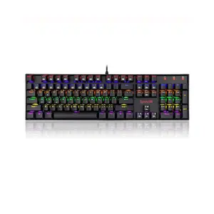 Redragon K551 RGB-1 MITRA Mechanical Gaming Keyboard Black Edition, Full-Size Layout, Blue Mechanical Switches, Wired USB Connectivity, RGB Backlighting Effects, High-Performance Gaming Keyboard