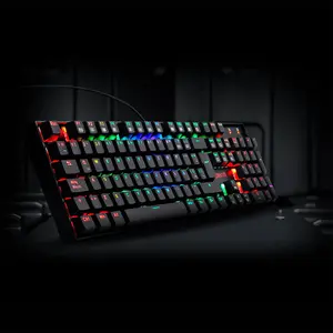 Redragon K551 RGB-1 MITRA Mechanical Gaming Keyboard Black Edition, Full-Size Layout, Blue Mechanical Switches, Wired USB Connectivity, RGB Backlighting Effects, High-Performance Gaming Keyboard