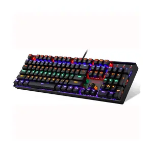 Redragon K551 RGB-1 MITRA Mechanical Gaming Keyboard Black Edition, Full-Size Layout, Blue Mechanical Switches, Wired USB Connectivity, RGB Backlighting Effects, High-Performance Gaming Keyboard