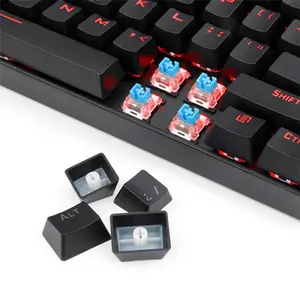 Redragon K552 Kumara Mechanical Gaming Keyboard, 87-Key Tenkeyless Layout, Red LED Backlighting, 100% Anti-Ghosting Support, Wired USB Connectivity, Mechanical Gaming Keyboard