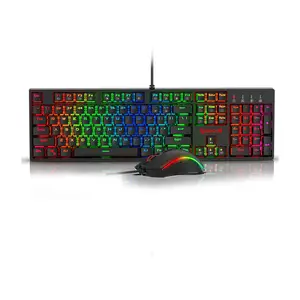 Redragon K582-BA RGB Gaming Combo Set, K582 RGB Mechanical Gaming Keyboard, M696 Gaming Mouse, Wired USB Connectivity, Complete Gaming Peripheral Bundle