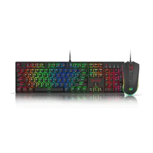 Redragon K582-BA RGB Gaming Combo Set, K582 RGB Mechanical Gaming Keyboard, M696 Gaming Mouse, Wired USB Connectivity, Complete Gaming Peripheral Bundle