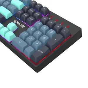 Redragon SURARA K582-RGB Mechanical Gaming Keyboard, Full-Size Layout, Wired USB Connectivity, Mechanical Switch Design, RGB Backlighting Effects, High-Performance Gaming Keyboard
