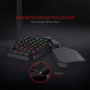 Redragon K585-BA RGB Gaming Combo Set, K585 DITI One-Handed Mechanical Gaming Keyboard, M721-PRO RGB Gaming Mouse, Wired USB Connectivity, Professional Gaming Peripheral Bundle